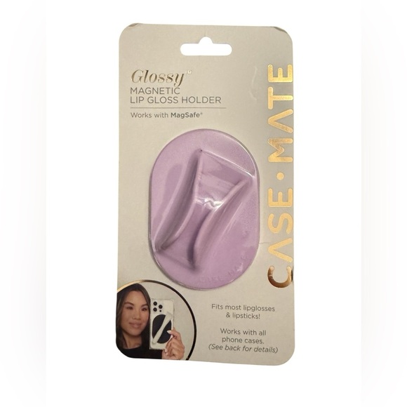 Case-Mate Lavender Phone Grip - Glossy Magnetic Lip Gloss Holder - Picture 5 of 6